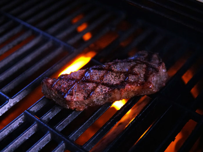 Grilling strip steaks best sale