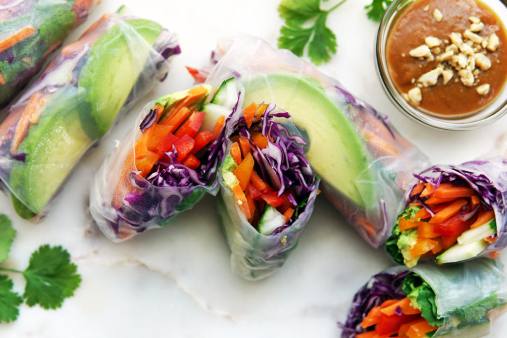 fresh veggie spring rolls – inconsistent kitchen