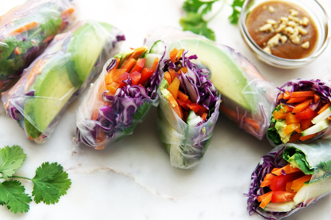 fresh veggie spring rolls – inconsistent kitchen